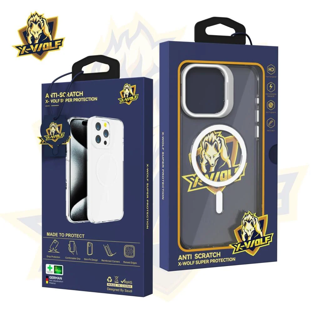 كفر X-Wolf شفاف مغناطيسي مقاوم للخدوش